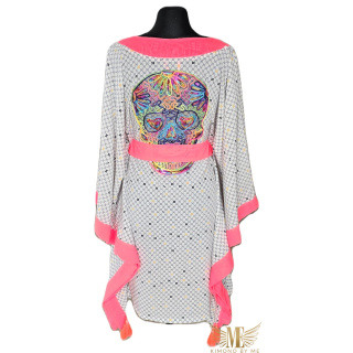BALI MINI Kimono plażowe z kolorową czachą