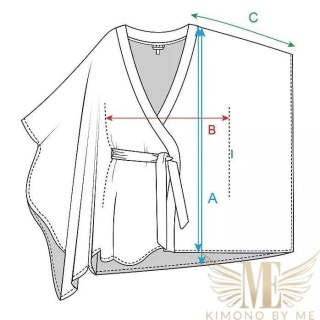 Kimono plażowe Portofino mini z białymi skrzydłami