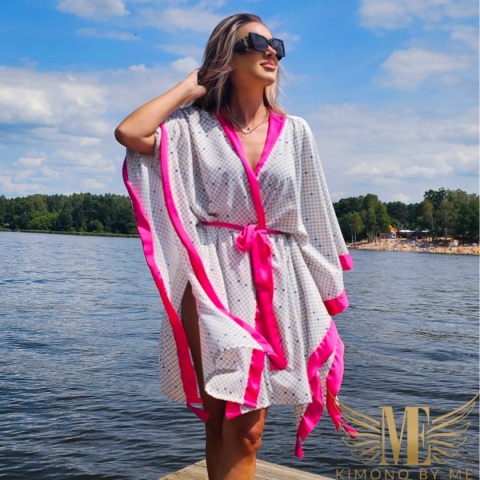 BALI MINI – Kimono Plażowe z Różowymi Skrzydłami