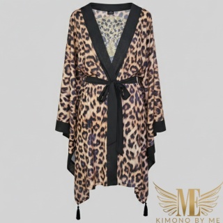 KENIA MINI Kimono plażowe, wzór leopadra