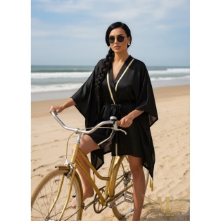 Kimono Plażowe ze Skrzydłami Dubaj mini – czarne