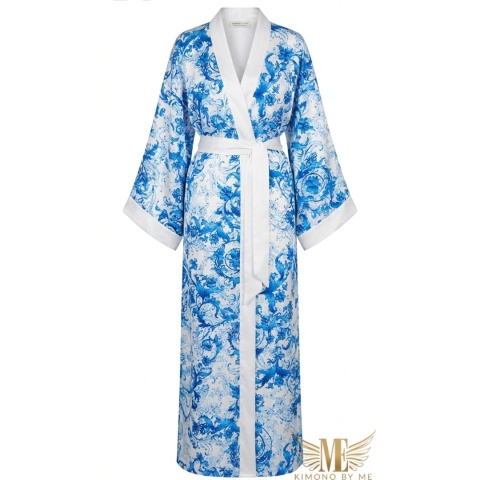 Niebieskie długie kimono