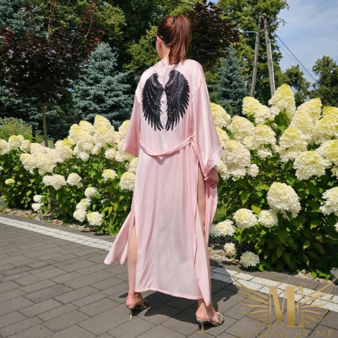 Szlafrok Crystal Pudrowy Róż