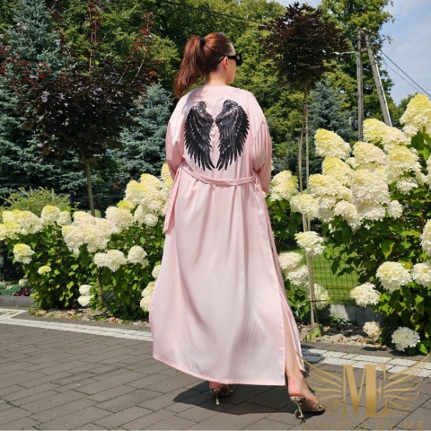 Szlafrok Crystal Pudrowy Róż