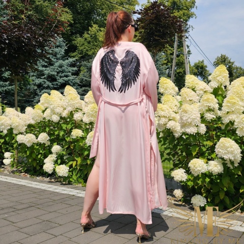 Szlafrok Crystal Pudrowy Róż