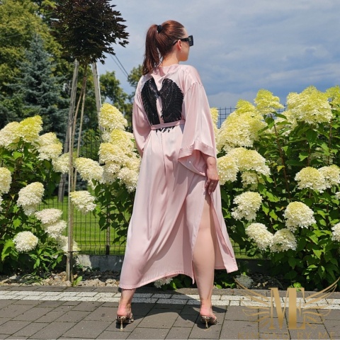 Szlafrok Crystal Pudrowy Róż