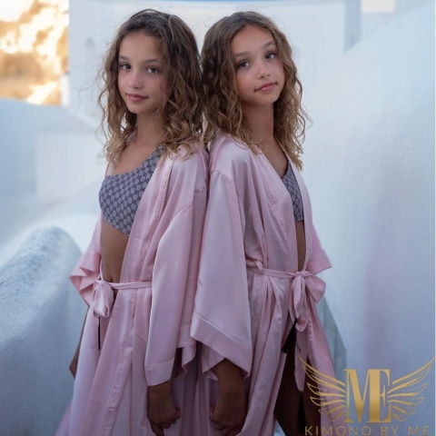 Szlafrok Crystal Pudrowy Róż