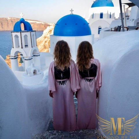 Szlafrok Crystal Pudrowy Róż