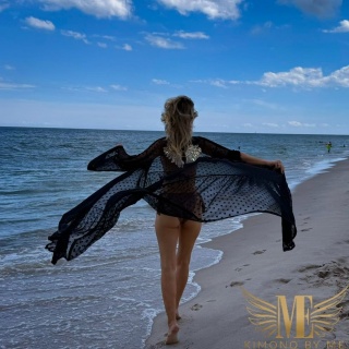 Szlafroczek plażowy ze złotymi skrzydłami Wenecja