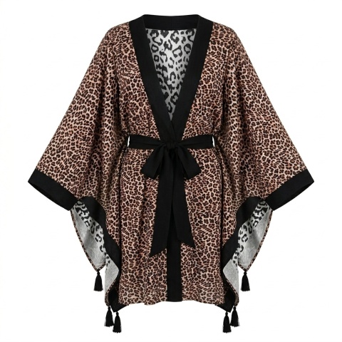 TANZNIA MINI kimono plażowe w panterkę