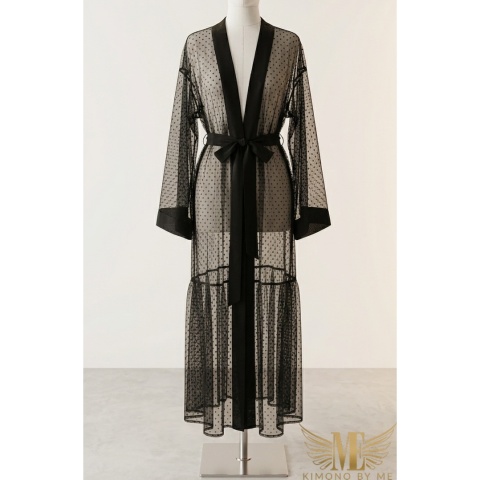 Długa narzutka ze złotymi skrzydłami